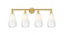 Innovations Lighting 616-4W-SG-G480-6OP - Brookhaven Almond - 4 Light - 33 inch - Satin Gold - Bath Vanity Light