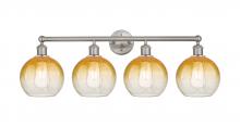 Innovations Lighting 616-4W-SN-G483-8AM - Brookhaven Globe - 4 Light - 35 inch - Brushed Satin Nickel - Bath Vanity Light