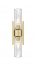 Innovations Lighting 617-2W-BB-G617-8SCL - Boreas - 2 Light - 18 inch - Brushed Brass - Bath Vanity Light