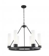 Innovations Lighting 617-6CR-BK-G617-11SWH - Boreas - 6 Light - 29 inch - Matte Black - Chandelier