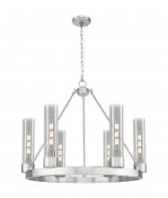 Innovations Lighting 617-6CR-SN-G617-11SM - Boreas - 6 Light - 29 inch - Satin Nickel - Chandelier