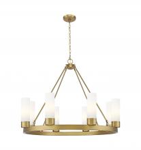 Innovations Lighting 617-8CR-BB-G617-8SWH - Boreas - 8 Light - 36 inch - Brushed Brass - Chandelier