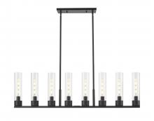 Innovations Lighting 617-8I-BK-G617-11CL - Boreas - 8 Light - 48 inch - Matte Black - Linear Pendant