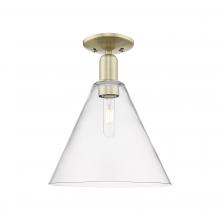 Innovations Lighting 716-1C-AB-GBC-122 - Berkshire Glass - 1 Light - 12 inch - Antique Brass - Semi-Flush Mount