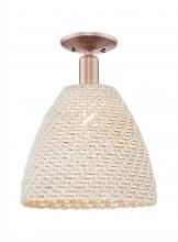 Innovations Lighting 716-1C-AC-NBD-12-NAT - Bristol Natural - 1 Light - 6 inch - Antique Copper - Semi-Flush Mount