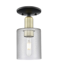Innovations Lighting 716-1C-BAB-G112 - Cobbleskill - 1 Light - 5 inch - Black Antique Brass - Semi-Flush Mount