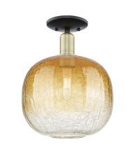 Innovations Lighting 716-1C-BAB-G481-10AM - Brookhaven Sphere - 1 Light - 6 inch - Black Antique Brass - Semi-Flush Mount