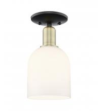Innovations Lighting 716-1C-BAB-G558-6GWH - Bella - 1 Light - 6 inch - Black Antique Brass - Semi-Flush Mount