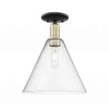Innovations Lighting 716-1C-BAB-GBC-124 - Berkshire Glass - 1 Light - 12 inch - Black Antique Brass - Semi-Flush Mount