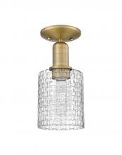 Innovations Lighting 716-1C-BB-G112C-5CL - Cobbleskill - 1 Light - 5 inch - Brushed Brass - Semi-Flush Mount