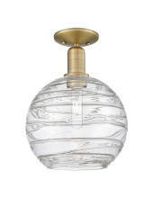Innovations Lighting 716-1C-BB-G1213-10CL - Athens Deco Swirl - 1 Light - 10 inch - Brushed Brass - Semi-Flush Mount