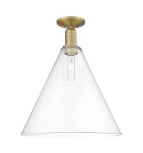 Innovations Lighting 716-1C-BB-GBC-162 - Berkshire Glass - 1 Light - 16 inch - Brushed Brass - Semi-Flush Mount
