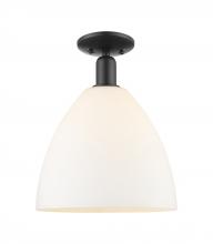 Innovations Lighting 716-1C-BK-GBD-121 - Bristol - 1 Light - 12 inch - Matte Black - Semi-Flush Mount