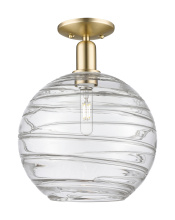 Innovations Lighting 716-1C-CB-G1213-12CL - Athens Deco Swirl - 1 Light - 12 inch - Champagne Bronze - Semi-Flush Mount