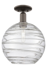 Innovations Lighting 716-1C-OB-G1213-12CL - Athens Deco Swirl - 1 Light - 12 inch - Oil Rubbed Bronze - Semi-Flush Mount