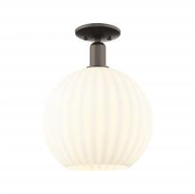 Innovations Lighting 716-1C-OB-G1217-12WV - White Venetian - 1 Light - 12 inch - Oil Rubbed Bronze - Semi-Flush Mount