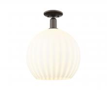 Innovations Lighting 716-1C-OB-G1217-14WV - White Venetian - 1 Light - 14 inch - Oil Rubbed Bronze - Semi-Flush Mount