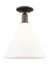 Innovations Lighting 716-1C-OB-GBC-121 - Berkshire Glass - 1 Light - 12 inch - Oil Rubbed Bronze - Semi-Flush Mount