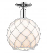 Innovations Lighting 716-1C-PC-G121-10RW - Farmhouse Rope - 1 Light - 10 inch - Polished Chrome - Semi-Flush Mount