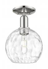 Innovations Lighting 716-1C-PN-G1215-8 - Athens Water Glass - 1 Light - 8 inch - Polished Nickel - Semi-Flush Mount