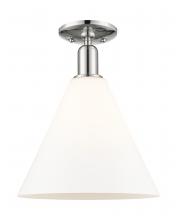 Innovations Lighting 716-1C-PN-GBC-121 - Berkshire Glass - 1 Light - 12 inch - Polished Nickel - Semi-Flush Mount