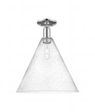 Innovations Lighting 716-1C-PN-GBC-164 - Berkshire Glass - 1 Light - 16 inch - Polished Nickel - Semi-Flush Mount