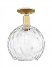 Innovations Lighting 716-1C-SG-G1215-10 - Athens Water Glass - 1 Light - 10 inch - Satin Gold - Semi-Flush Mount