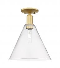 Innovations Lighting 716-1C-SG-GBC-122 - Berkshire Glass - 1 Light - 12 inch - Satin Gold - Semi-Flush Mount