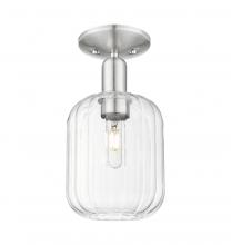 Innovations Lighting 716-1C-SN-G460-7CL - Preston Cylinder - 1 Light - 6 inch - Brushed Satin Nickel - Semi-Flush Mount