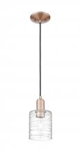 Innovations Lighting 716-1P-AC-G1113 - Cobbleskill - 1 Light - 5 inch - Antique Copper - Cord hung - Mini Pendant