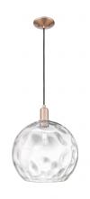 Innovations Lighting 716-1P-AC-G1215-14 - Athens Water Glass - 1 Light - 13 inch - Antique Copper - Cord hung - Mini Pendant