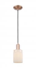 Innovations Lighting 716-1P-AC-G341 - Hadley - 1 Light - 5 inch - Antique Copper - Cord hung - Mini Pendant