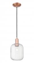 Innovations Lighting 716-1P-AC-G460-7CL - Preston Cylinder - 1 Light - 6 inch - Antique Copper - Cord hung - Mini Pendant