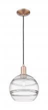 Innovations Lighting 716-1P-AC-G556-10CL - Rochester - 1 Light - 10 inch - Antique Copper - Cord hung - Mini Pendant