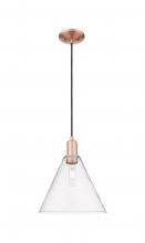 Innovations Lighting 716-1P-AC-GBC-122 - Berkshire Glass - 1 Light - 12 inch - Antique Copper - Cord hung - Mini Pendant