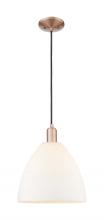 Innovations Lighting 716-1P-AC-GBD-121 - Bristol - 1 Light - 12 inch - Antique Copper - Cord hung - Mini Pendant