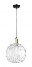 Innovations Lighting 716-1P-BAB-G1215-12 - Athens Water Glass - 1 Light - 12 inch - Black Antique Brass - Cord hung - Mini Pendant