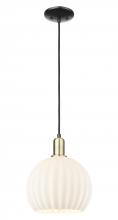 Innovations Lighting 716-1P-BAB-G1217-10WV - White Venetian - 1 Light - 10 inch - Black Antique Brass - Cord hung - Mini Pendant