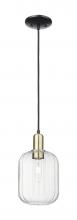 Innovations Lighting 716-1P-BAB-G460-7CL - Preston Cylinder - 1 Light - 6 inch - Black Antique Brass - Cord hung - Mini Pendant