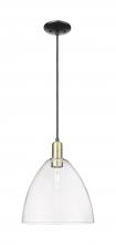 Innovations Lighting 716-1P-BAB-GBD-122 - Bristol - 1 Light - 12 inch - Black Antique Brass - Cord hung - Mini Pendant