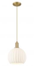 Innovations Lighting 716-1P-BB-G1217-10WV - White Venetian - 1 Light - 10 inch - Brushed Brass - Cord hung - Mini Pendant