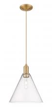 Innovations Lighting 716-1P-BB-GBC-124 - Berkshire Glass - 1 Light - 12 inch - Brushed Brass - Cord hung - Mini Pendant