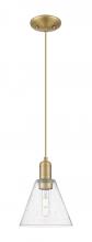 Innovations Lighting 716-1P-BB-GBC-84 - Berkshire Glass - 1 Light - 8 inch - Brushed Brass - Cord hung - Mini Pendant