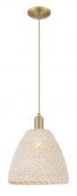 Innovations Lighting 716-1P-BB-NBD-12-NAT - Bristol Natural - 1 Light - 6 inch - Brushed Brass - Cord hung - Mini Pendant