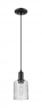 Innovations Lighting 716-1P-BK-G112C-5CL - Cobbleskill - 1 Light - 5 inch - Matte Black - Cord hung - Mini Pendant