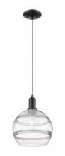 Innovations Lighting 716-1P-BK-G556-10CL - Rochester - 1 Light - 10 inch - Matte Black - Cord hung - Mini Pendant