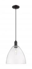 Innovations Lighting 716-1P-BK-GBD-122 - Bristol - 1 Light - 12 inch - Matte Black - Cord hung - Mini Pendant