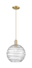 Innovations Lighting 716-1P-CB-G1213-12CL - Athens Deco Swirl - 1 Light - 12 inch - Champagne Bronze - Cord hung - Mini Pendant