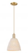 Innovations Lighting 716-1P-CB-NBD-9-NAT - Bristol Natural - 1 Light - 6 inch - Champagne Bronze - Cord hung - Mini Pendant