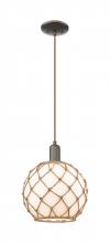 Innovations Lighting 716-1P-OB-G121-10RB - Farmhouse Rope - 1 Light - 10 inch - Oil Rubbed Bronze - Cord hung - Mini Pendant